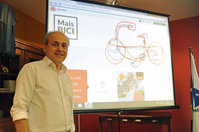 Lançamento do site Mais Bici, do portal da prefeitura, com todas as informações sobre ciclomobilidade da cidade.
Curitiba, 31/03/2015
Foto: Everson Bressan/SMCS