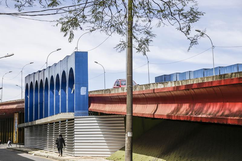Obras do REstaurante Popular do viaduto do Capanema. Curitiba, 03/10/2017. Foto: Pedro Ribas/SMCS