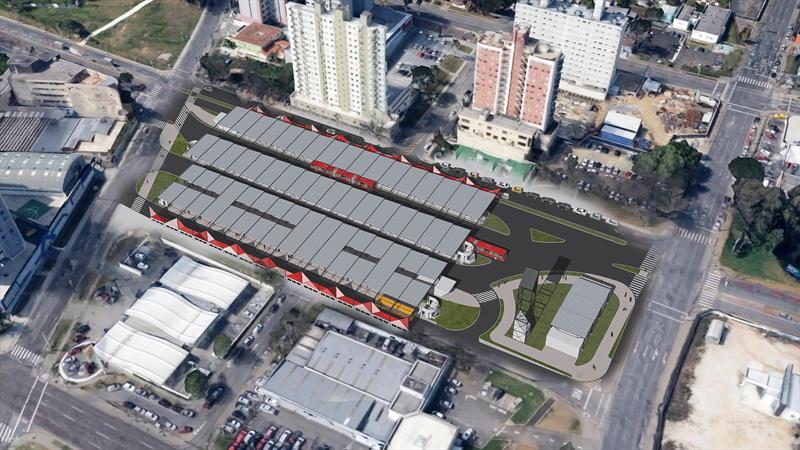 O Terminal Campina do Siqueira também será ampliado com adequação ao perfil do terreno. O investimento na reconstrução do terminal Campina do Siqueira será de R$ 18,3 milhões.
Ilustração:IPPUC