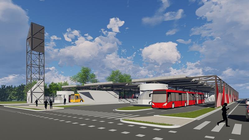 Com a ampliação, a área do total do Terminal Hauer, incluindo edificação e circulação, será de 15.843,19 m² com capacidade para a parada de 23 linhas de ônibus simultaneamente. 
Ilustração:IPPUC