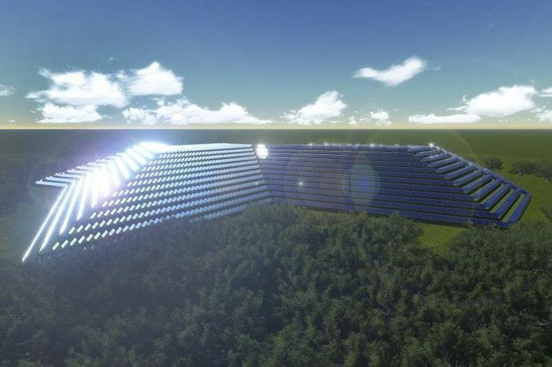 Concorrendo com 120 cidades, Curitiba tem projeto de energia limpa selecionado em Berlim.
 - Na imagem, projeto da Caximba Solar.
Ilustração: Divulgação