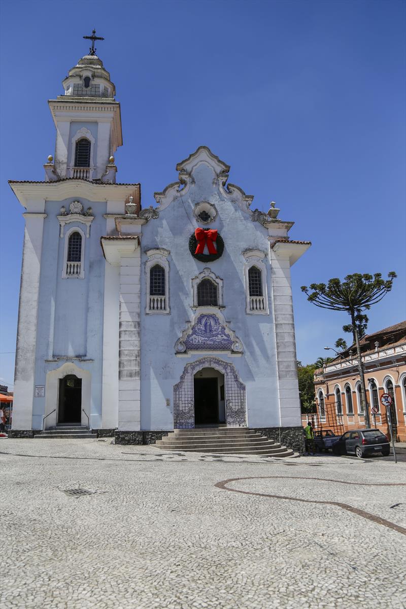 Remoção das pichações na Igreja do Rosário, no Centro Histórico. Curitiba, 11/12/2018. Foto: Pedro Ribas/SMCS