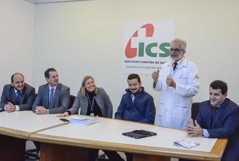Lançamento do plano de saúde empresarial para celetistas do ICS. 
 - Na imagem, o diretor de Assistência à Saúde, Omar Barghouthi. Curitiba, 29/05/2019.
Foto: Levy Ferreira/SMCS
