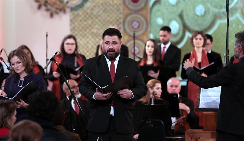 Camerata faz concerto no SantuÃ¡rio Guadalupe com transmissÃ£o ao vivo para todo o Brasil.
Curitiba, 07/07/2019.
Foto: Cido Marques/FCC