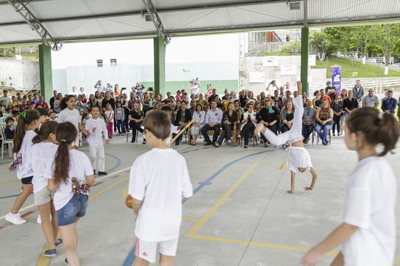 Inauguração da quadra coberta da Escola Municipal Sônia Maria Coimbra Kenski, em Santa Felicidade. Curitiba, 01/11/2019. Foto: Pedro Ribas/SMCS