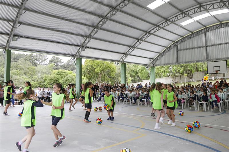 Inauguração da quadra coberta da Escola Municipal Sônia Maria Coimbra Kenski, em Santa Felicidade. Curitiba, 01/11/2019. Foto: Pedro Ribas/SMCS