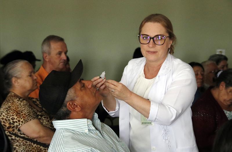 Retina do Bem atende 320 pacientes com diabetes no Tatuquara.
 - Na imagem, Oksana Maria Volochtchuk.
Curitiba, 01/11/2019.
Foto: Lucilia Guimarães/SMCS