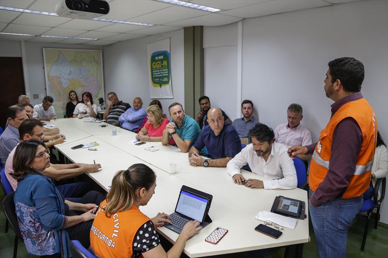 Reunião da Defesa Civil com administradores regionais para preparação das equipes para o período chuvoso. Curitiba, 19/11/2019. Foto: Pedro Ribas/SMCS