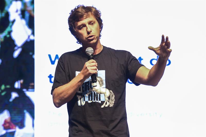 Alphonse Voigt, fundador e CEO do Ebanx, no evento Conexões Vale do Pinhão no Teatro Guaira.
Curitiba,05/12/2019.
Foto: Luiz Costa /SMCS.