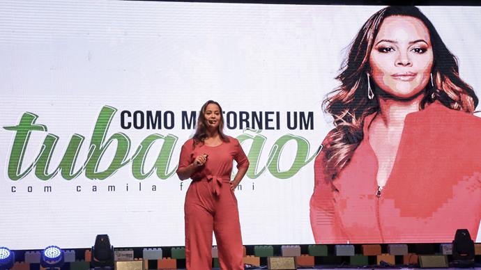 Camila Farani, investidora anjo do programa Shark Tank Brasil, no evento Conexões Vale do Pinhão no Teatro Guaira.
Curitiba,05/12/2019.
Foto: Luiz Costa /SMCS.
