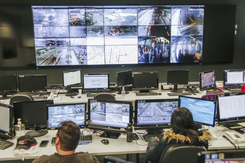 Centro de Controle Operacional de Curitiba (CCO). Curitiba, 10/07/2018. Foto: Pedro Ribas/SMCS