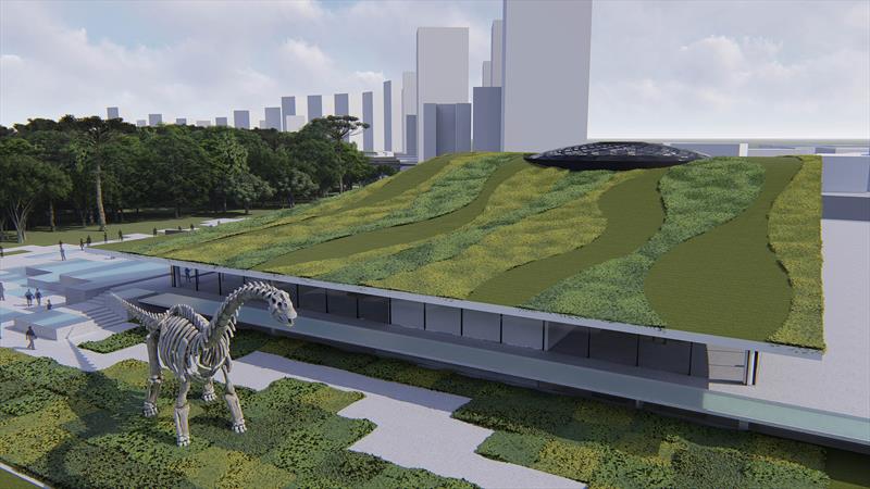 Futuro Museu de História Natural de Curitiba tem projeto aprovado.
Ilustração: IPPUC