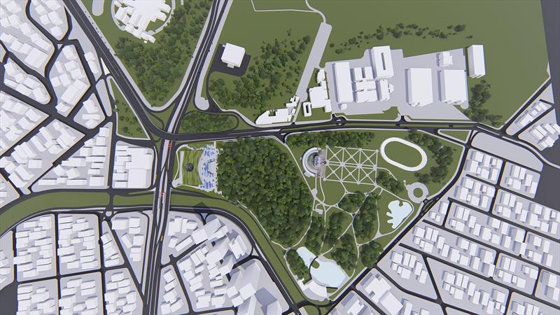 Futuro Museu de História Natural de Curitiba tem projeto aprovado.
Ilustração: IPPUC