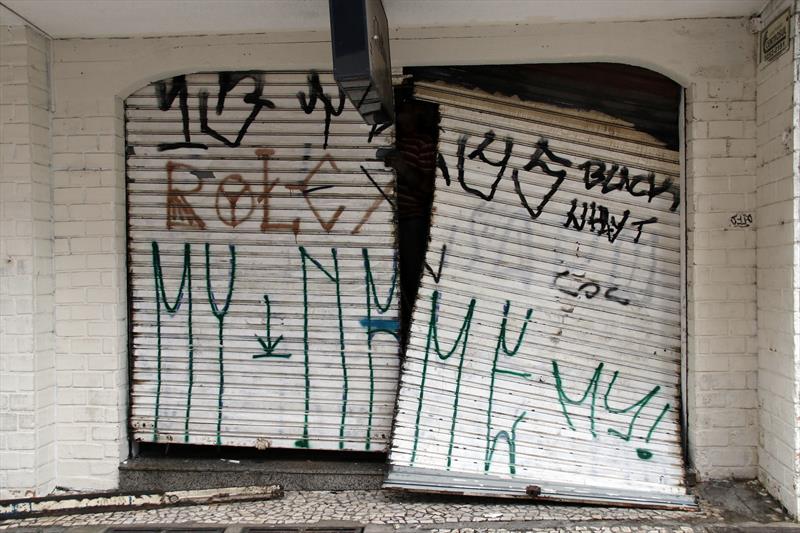 Vandalismo na região do Largo da Ordem. Foto: Divulgação