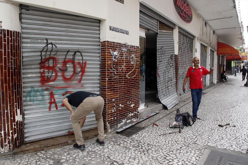 Vandalismo na região do Largo da Ordem. Foto: Divulgação
