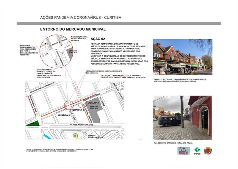 Entorno do Mercado Municipal terá ciclofaixa temporária e calçadas ampliadas.