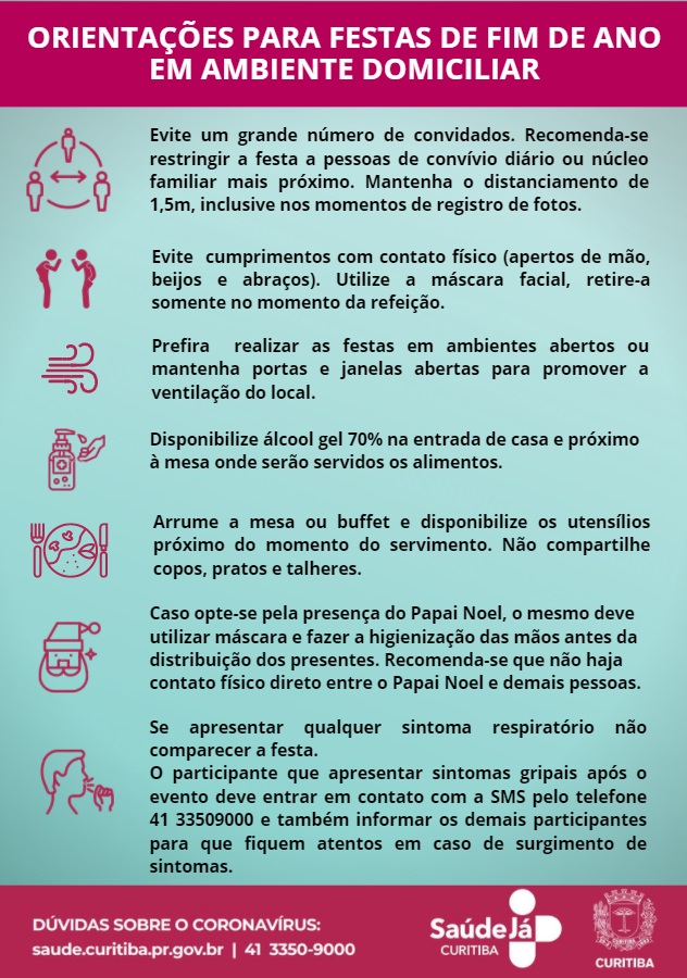 Saúde tem orientações para um fim de ano sem covid