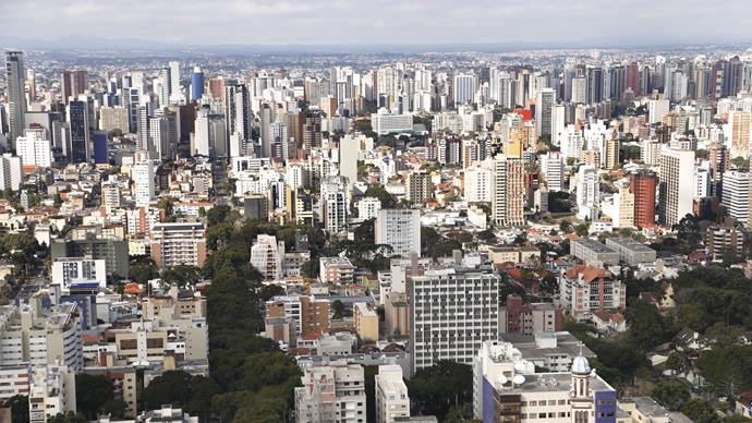 Proposto adiamento da vigência da Lei de Zonemento.
 - Na imagem, vista aérea de Curitiba . - 
Foto: Luiz Costa/SMCS