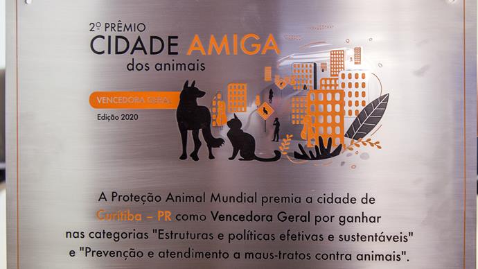 Curitiba é premiada como vencedora geral, no 2º Prêmio Cidade Amiga dos Animais. Curitiba, 18/12/2020. Foto: Pedro Ribas/SMCS