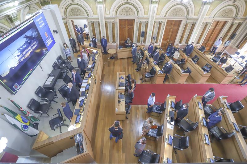 Abertura do ano legislativo na Câmara Municipal de Vereadores de Curitiba - Curitiba, 01/02/2021 - Foto: Daniel Castellano / SMCS