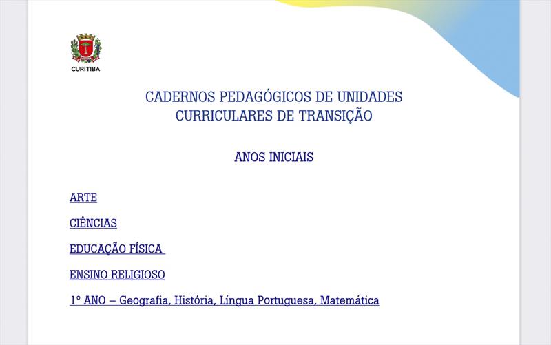 Educação disponibiliza Cadernos Pedagógicos de Unidades Curriculares de Transição.