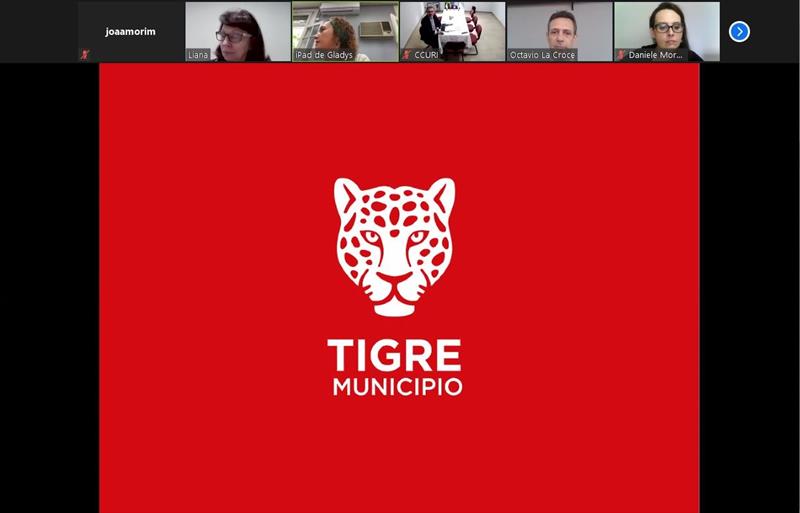 Nesta quinta-feira realizaram uma reunião virtual, os representantes da cidade de Tigre, na Região Metropolitana de Buenos Aires, e técnicos do Ippuc. Curitiba, 04/03/2021.