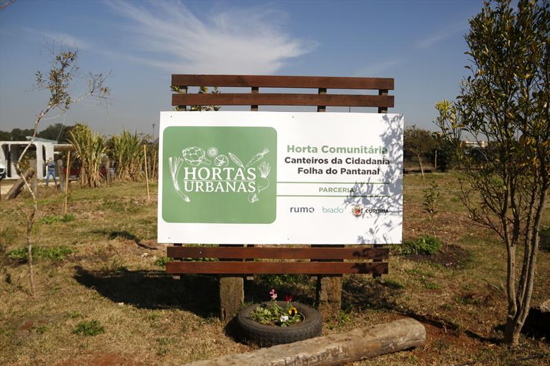 Prefeito Rafael Greca entrega ampliiação da Horta Comunitária Vila Pantanal. Curitiba, 20/05/2021. Foto: Lucilia Guimarães/SMCS