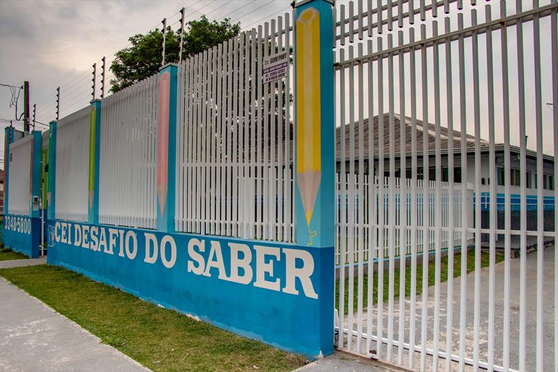 Canteiros de hortaliças do CEI Desafio do Saber no Tatuquara. Curitiba, 14/09/2021. Foto: Ricardo Marajó / SMCS