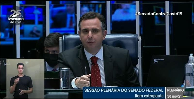 O presidente do Senado Federal, Rodrigo Pacheco, incluiu como item extrapauta a votação do empréstimo a Curitiba. Foto: Divulgação.