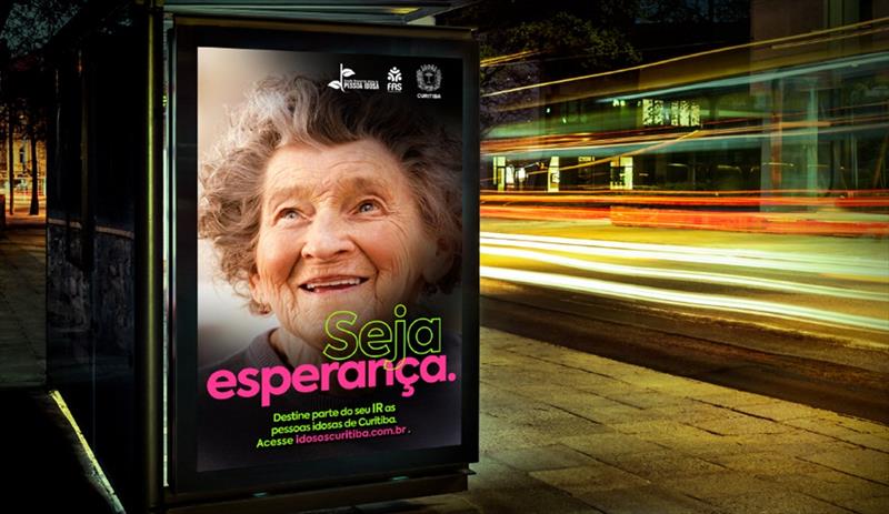 Campanha incentiva destinação de IR para atendimento a pessoas idosas.
Foto: Divulgção