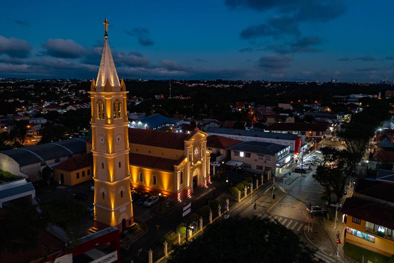 Nova iluminação cênica da Igreja de São José e Santa Felicidade - Curitiba, 08/12/2021 - Foto: Daniel Castellano / SMCS