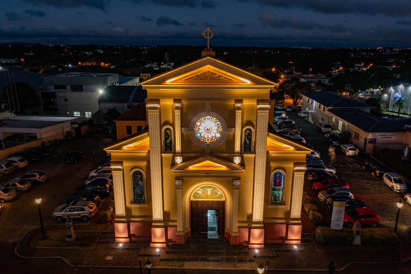 Nova iluminação cênica da Igreja de São José e Santa Felicidade - Curitiba, 08/12/2021 - Foto: Daniel Castellano / SMCS