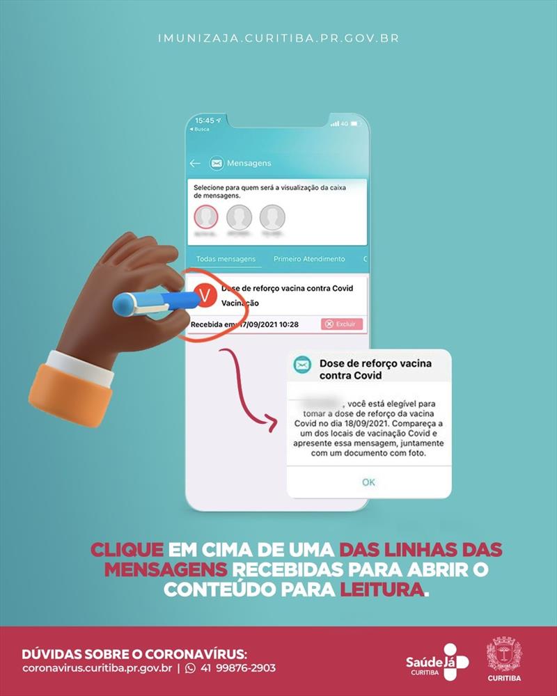 Como visualizar as mensagens enviadas pelo Aplicativo Saúde Já.