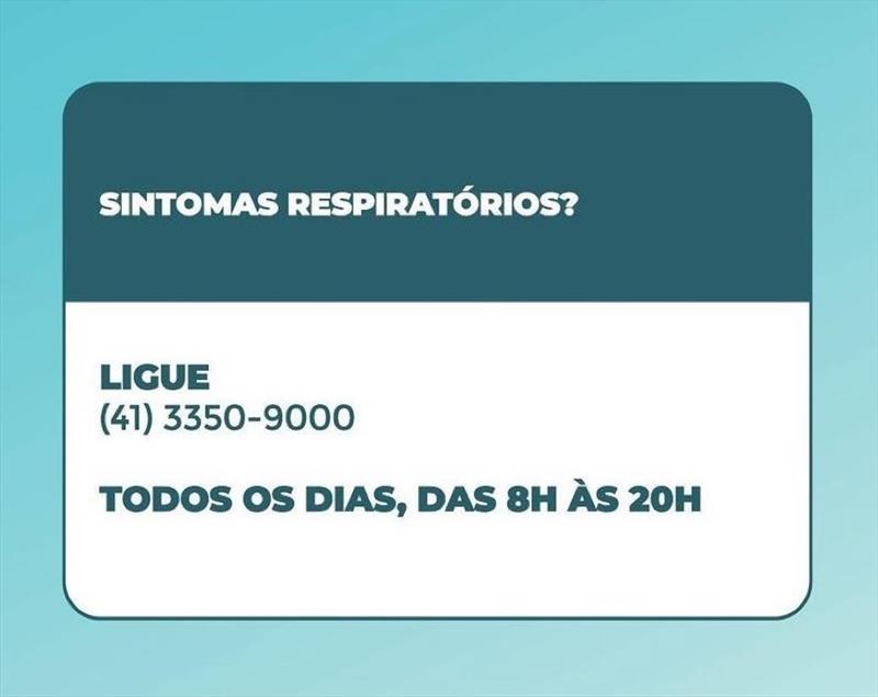 Pessoas com sintomas respiratórios devem ligar para Central 3350-9000