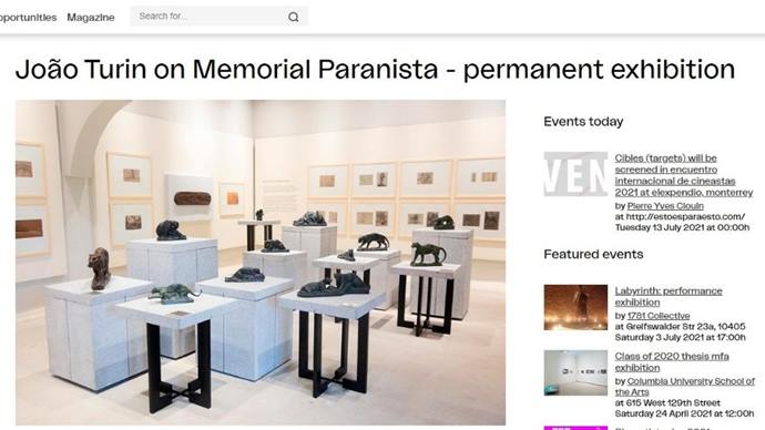 Exposição de João Turin no Memorial Paranista é destaque em publicação alemã.