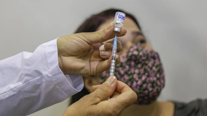 Saúde espera vacinar 23,5 mil moradores com segunda dose nesta semana. Foto: Pedro Ribas/SMCS