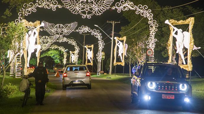 Natal drive-thru do Parque Barigui estreia nesta terça-feira. Foto: Pedro Ribas/SMCS