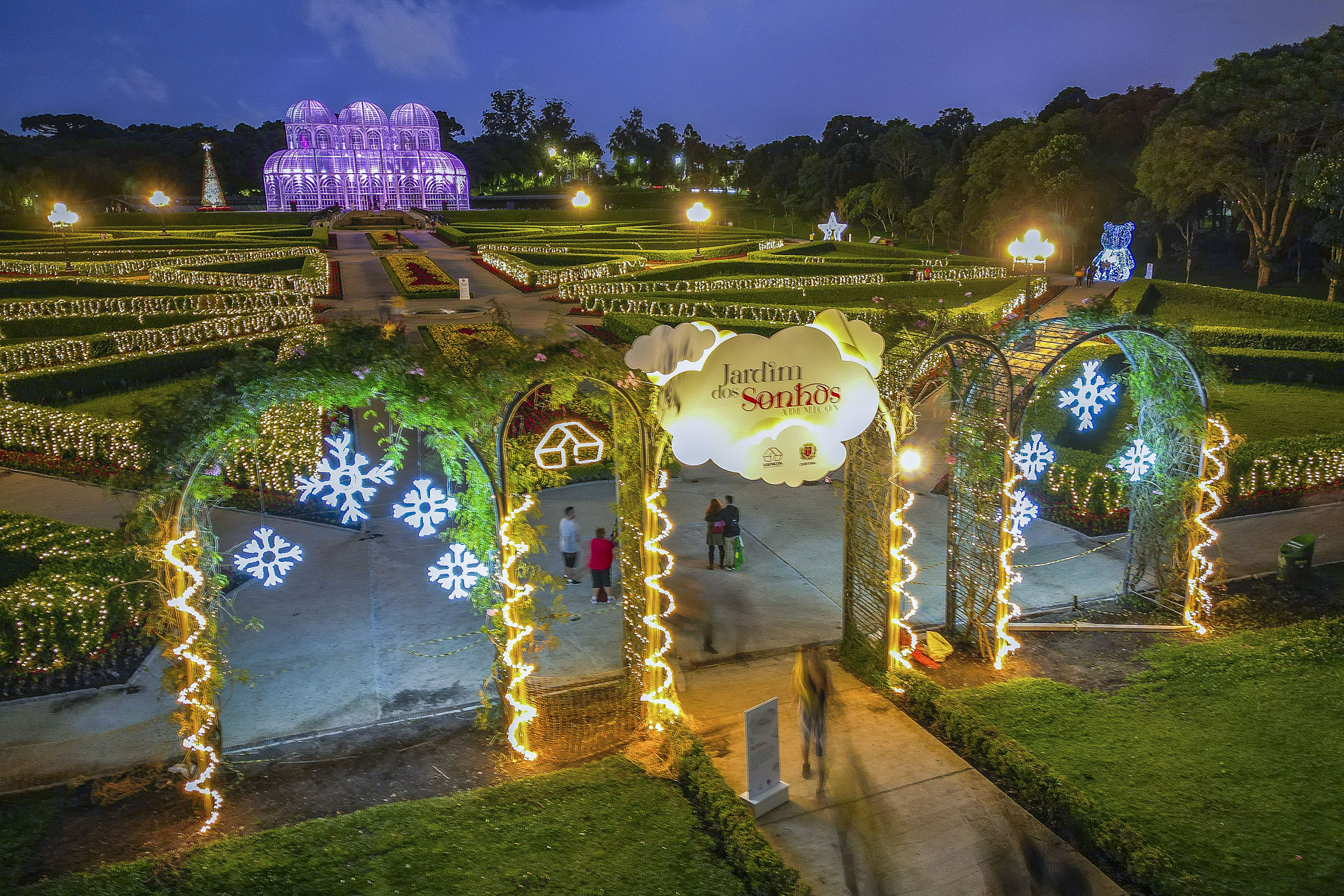 Guirlanda De Natal Vila Natalina Led Decoração De Natal