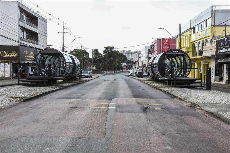 Estação-tubo Itajubá será desativada para obras do Ligeirão Norte-Sul. Curitiba, 12/05/2022. Foto: Hully Paiva/SMCS