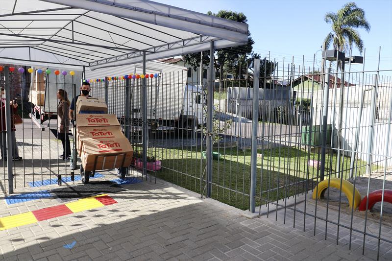 CMEI Giovana Serenato recebe enxoval novo de brinquedos. Curitiba, 20/05/2022. Foto: Lucilia Guimarães/SMCS 