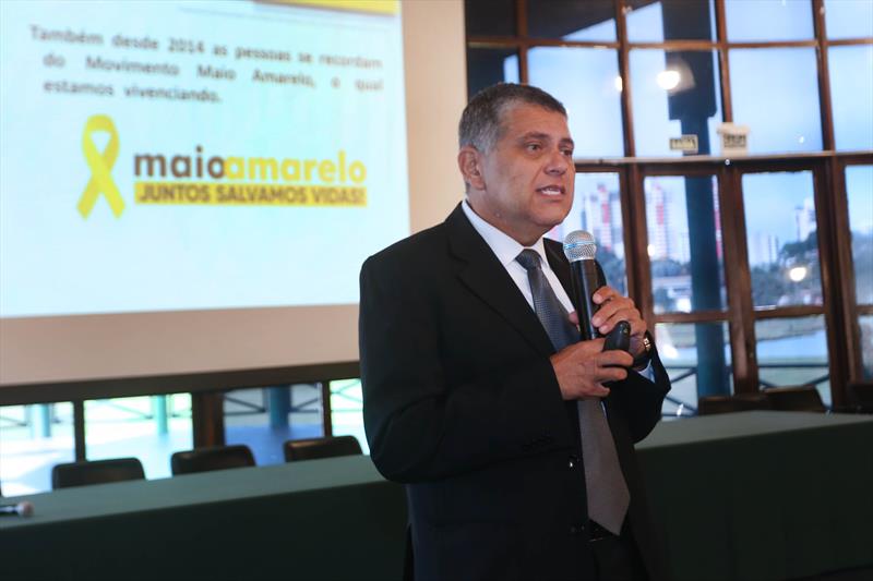 l Seminário Intermunicipal de Trânsito no salão de atos do barigui, faz parte da programação da Campanha Maio Amarelo.
Curitiba, 23/05/2022.
Foto: Luiz Costa/ SMCS.