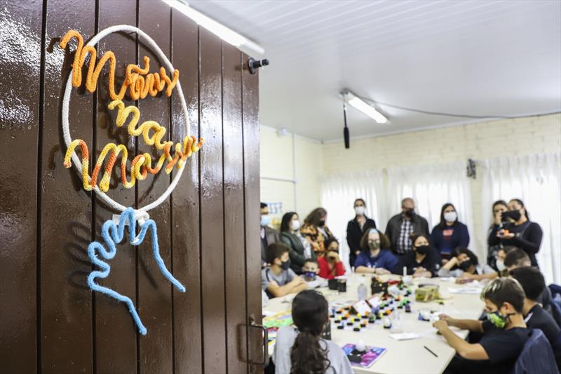 Escola Municipal Professor Herley Mehl recebe espaço do Mãos na Massa. Curitiba, 21/03/2022. Foto: Hully Paiva/SMCS