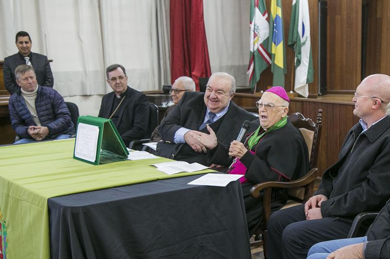 Prefeito Rafael Greca participa da comemoração ao aniversário do arcebispo emérito, Dom Pedro Fedalto. Curitiba, 11/08/2022. Foto: Pedro Ribas/SMCS