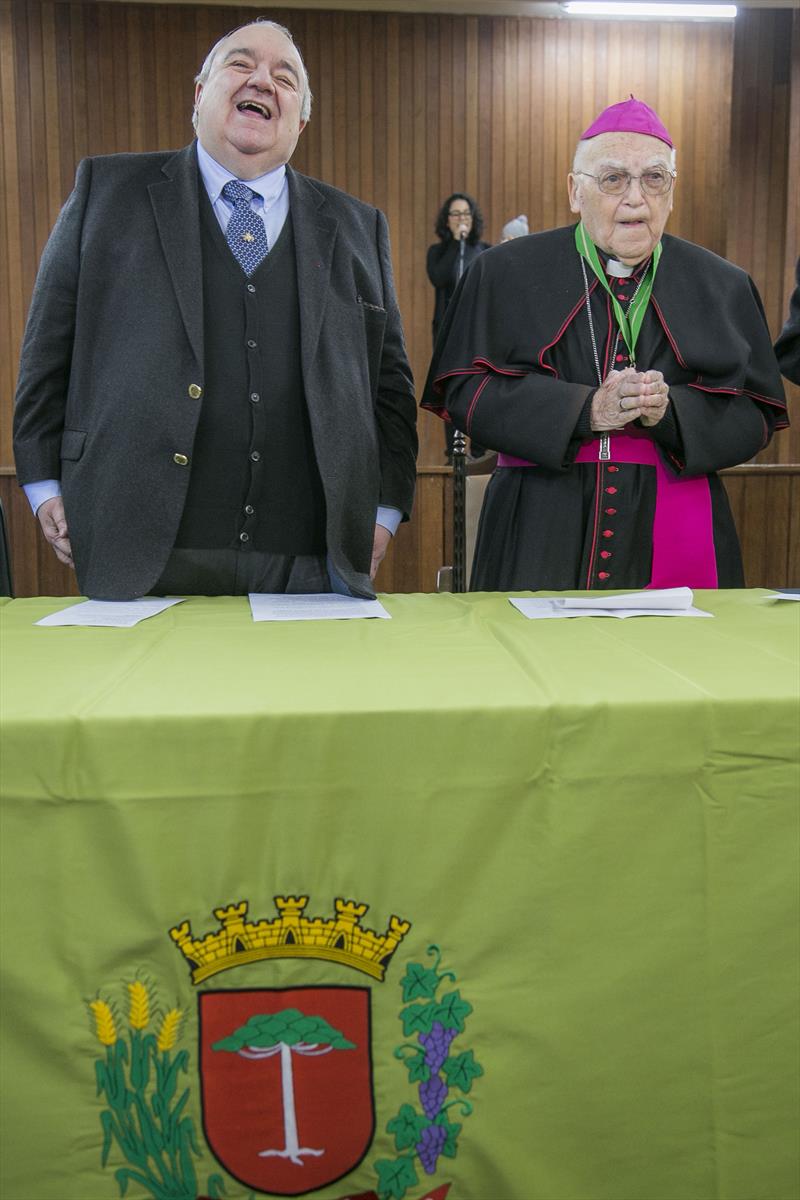 Prefeito Rafael Greca participa da comemoração ao aniversário do arcebispo emérito, Dom Pedro Fedalto. Curitiba, 11/08/2022. Foto: Pedro Ribas/SMCS