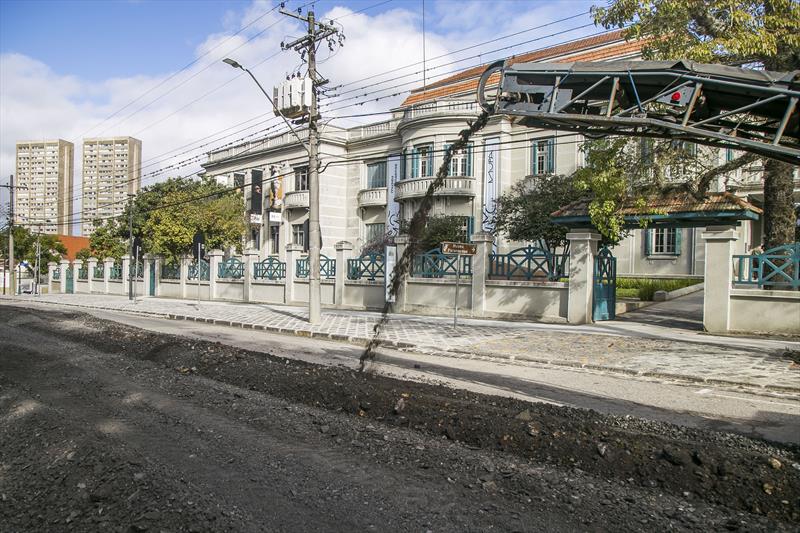 Início das obras de pavimentação da Rua Kellers. Curitiba, 11/08/2022. Foto: Pedro Ribas/SMCS