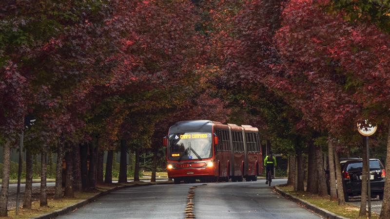 Ônibus que mudou o modo de deslocamento no transporte coletivo em Curitiba e projetou o sistema de canaletas exclusivas BRT (Bus Rapid Transport) para o mundo, o biarticulado completa 30 anos em 2022.
Foto: Ricardo Marajó/SMCS