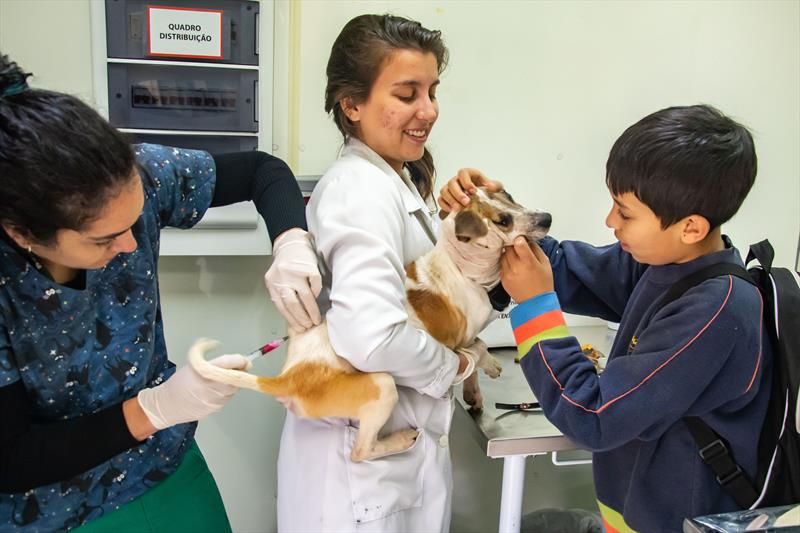 Ação clínica Rede de Proteção Animal, Caximba.
Curitiba, 21/09/2022.
Foto: Levy Ferreira/SMCS
