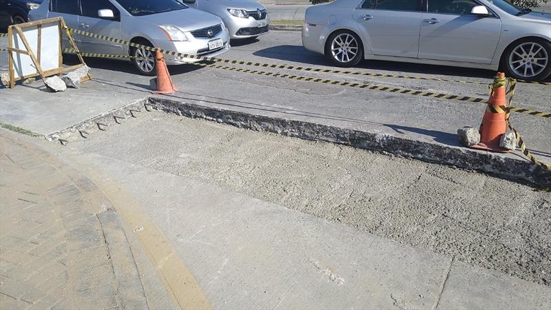 Recuperação de Pavimento de Concreto na Avenida Santa Bernadethe.
Foto: Divulgação