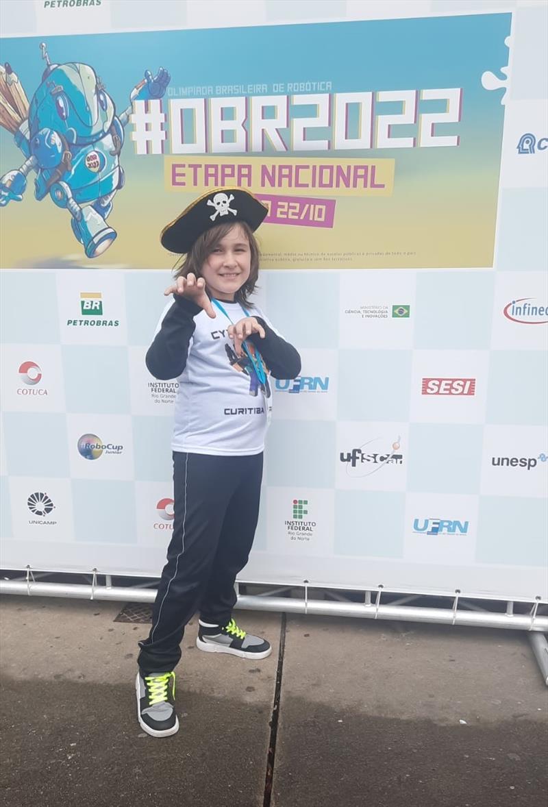 O estudante Flávio Expedito Medeiros Troge, participa da OBR em São Paulo. Foto: Divulgação