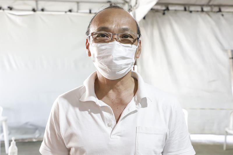 Com aumentos de casos respiratórios, Saúde reforça a recomendação de uso de máscara. Na imagem, Edson Ygalashi. Foto: Hully Paiva/SMCS